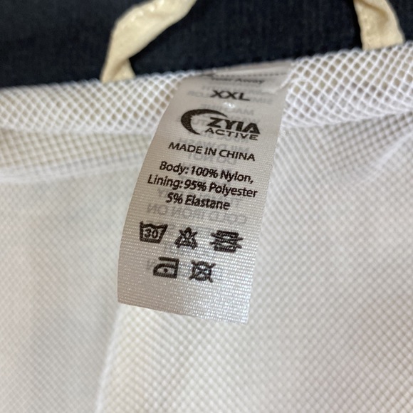 ZYIA Active Jacket Lightweight Netted Lining Color Block Tan/White/Black Size L - Picture 5 of 15